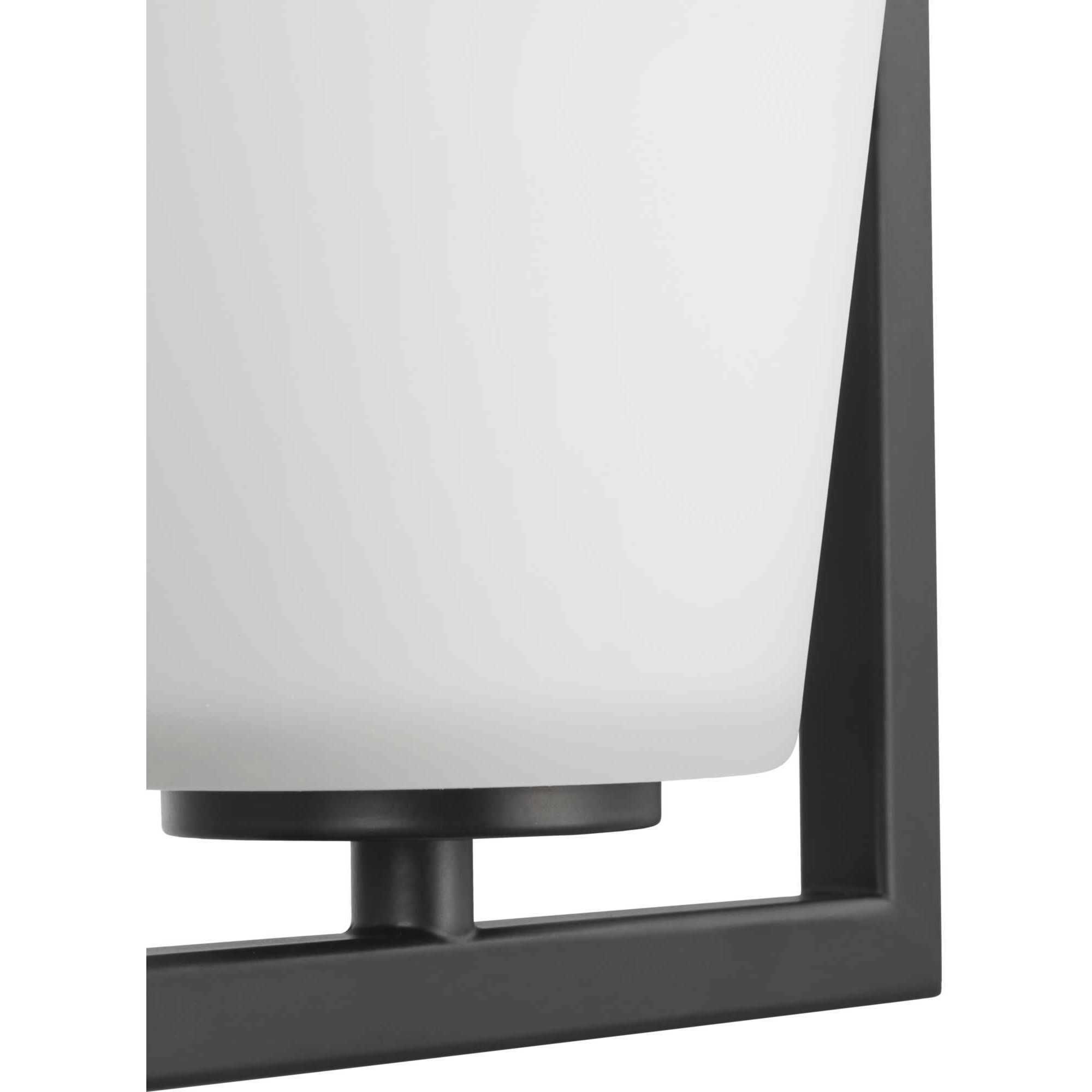 Vertex 1 Light 5 inch Matte Black Semi-Flush Mount Ceiling Light