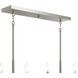 Reines 6 Light 44 inch Brushed Nickel Linear Chandelier Ceiling Light