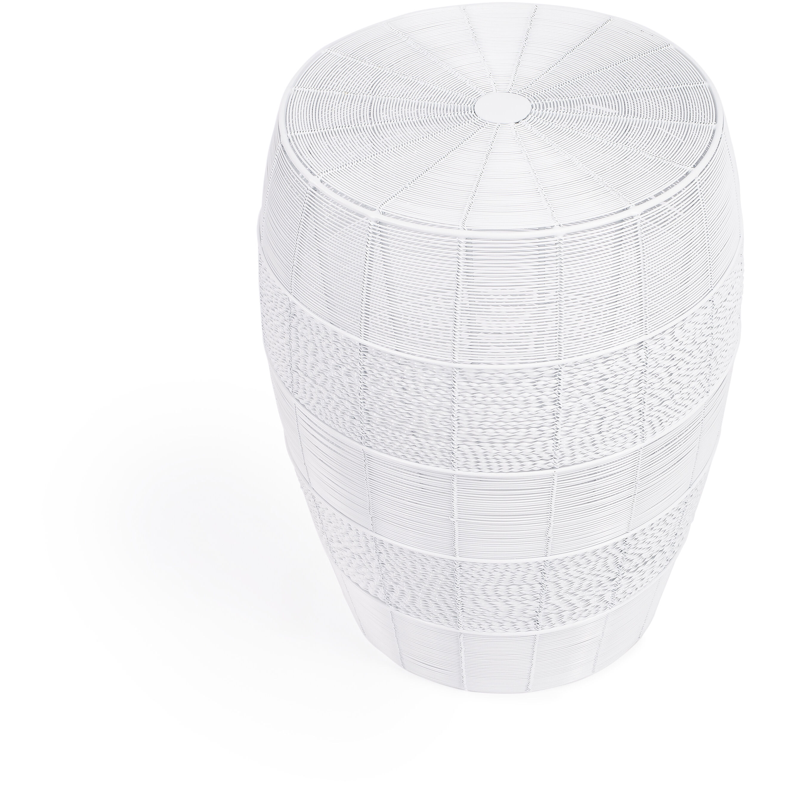 Bellarose White Metal End or Side Table