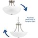 Gather 2 Light 13 inch Brushed Nickel Semi-Flush Mount Convertible Ceiling Light