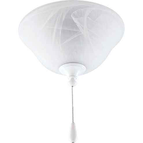 Alabaster Glass 3 Light White Fan Light Kit