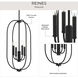 Reines 4 Light 14 inch Matte Black Foyer Pendant Ceiling Light
