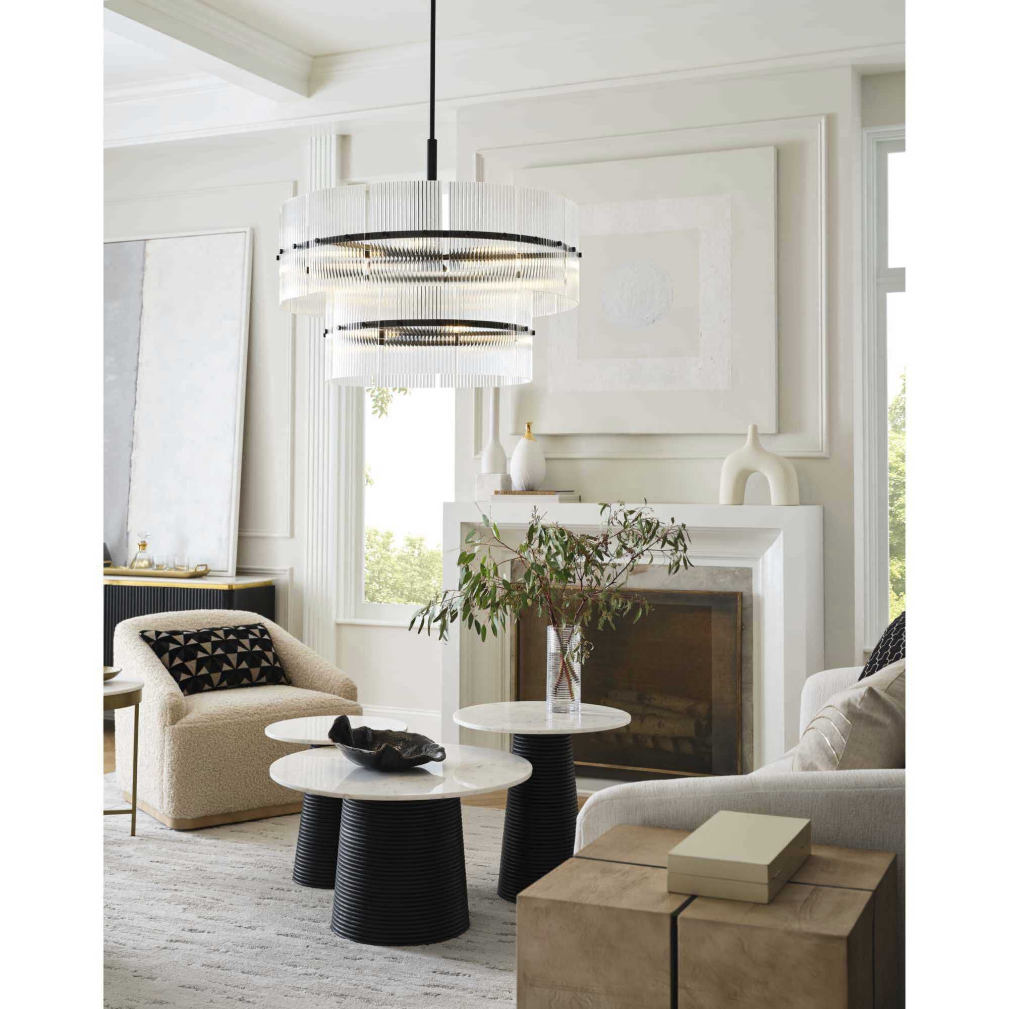 Seville 9 Light 37.87 inch Matte Black Chandelier Ceiling Light, Design Series