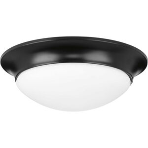 Etched Glass Close-to-Ceiling 2 Light 14 inch Matte Black Flush Mount Ceiling Light