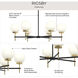 Rigsby 6 Light 36 inch Matte Black and Brushed Gold Chandelier Ceiling Light