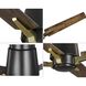 Lindale 52 inch Architectural Bronze with Distressed Walnut Blades Ceiling Fan