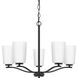 Adley 5 Light 22.87 inch Matte Black Chandelier Ceiling Light 