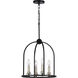 Seneca 4 Light 15 inch Matte Black Pendant Ceiling Light