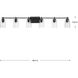 Adley 6 Light 49 inch Matte Black Bath Vanity Wall Light