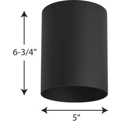 Cylinder LED 5 inch Black Outdoor Flush Mount Cylinder in LED Lamping, Progress LED