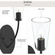 Jheni 1 Light 7 inch Matte Black Wall Sconce Wall Light