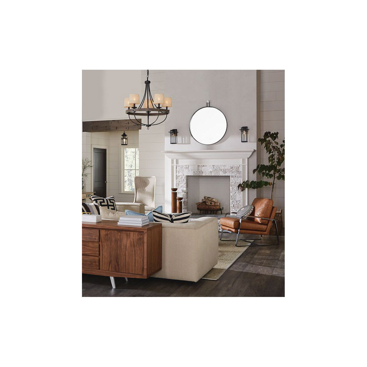 Linen chandelier outlet