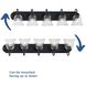 Clear Glass 5 Light 36 inch Matte Black Vanity Light Wall Light