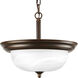 Dome Glass CTC 2 Light 13 inch Antique Bronze Semi-Flush Mount Convertible Ceiling Light in Smooth Etched Alabaster