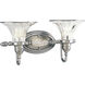 Roxbury 2 Light 17 inch Classic Silver Bath Vanity Wall Light