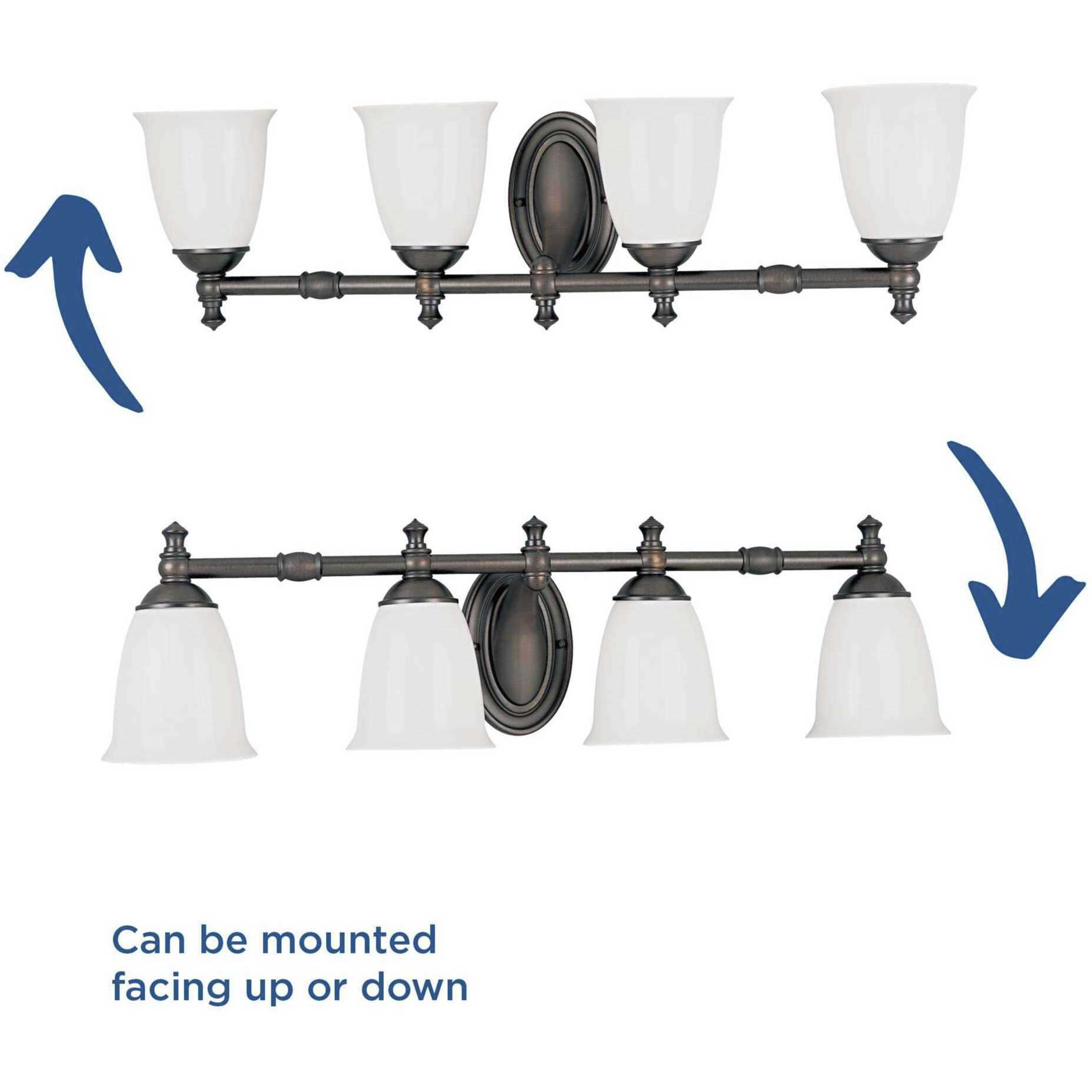 Victorian 4 Light 33 inch Venetian Bronze Bath Vanity Wall Light, Delta