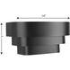 Louvered 1 Light 14 inch Matte Black Wall Sconce Wall Light