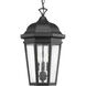 Verdae 3 Light 10.38 inch Textured Black Outdoor Hanging Lantern, Design Series