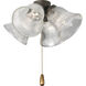 Clear Prismatic Glass 4 Light Antique Bronze Fan Light Kit