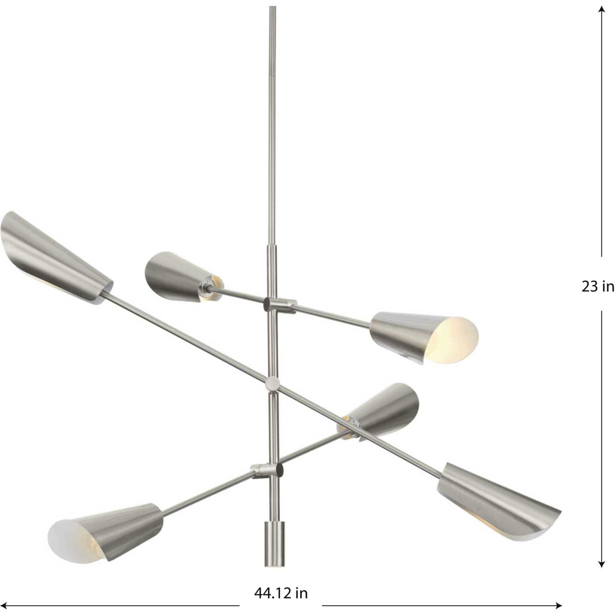 Cornett LED 44.12 inch Brushed Nickel Chandelier Ceiling Light