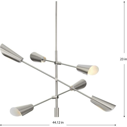 Cornett LED 44.12 inch Brushed Nickel Chandelier Ceiling Light
