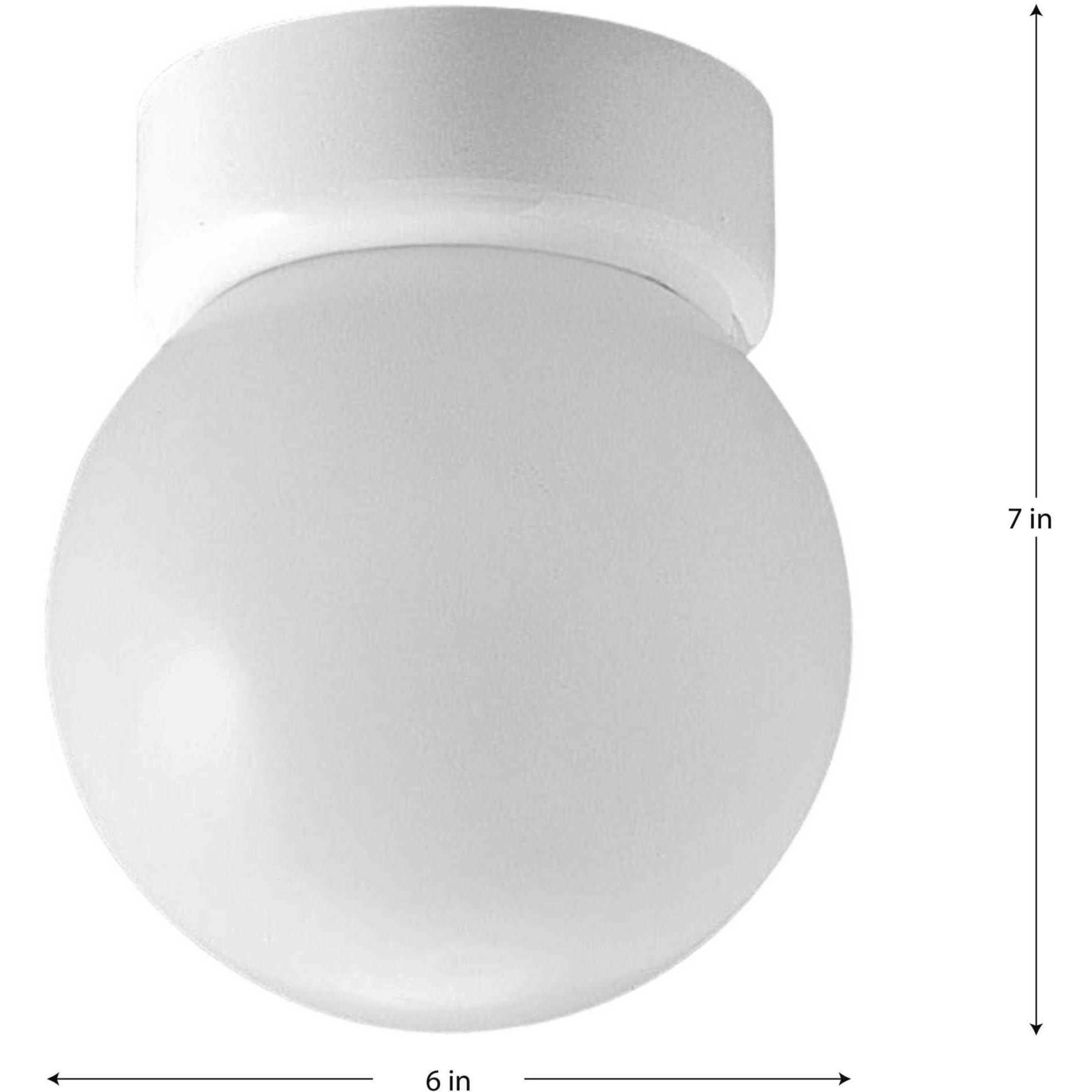Glass Globes 1 Light 6 inch White Flush Mount Ceiling Light