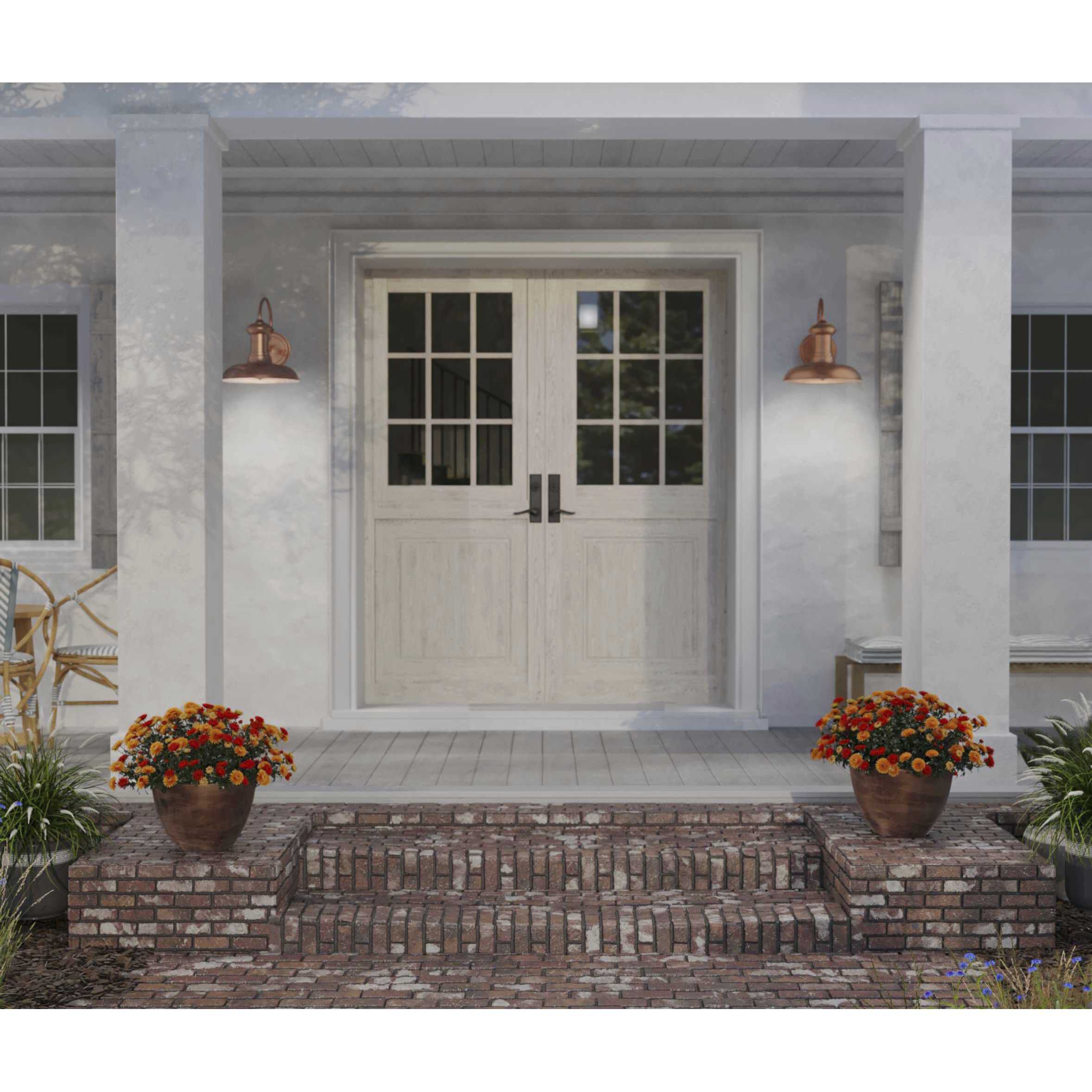 Brookside 1 Light 11 inch Cognac Outdoor Wall Lantern in Copper, Medium