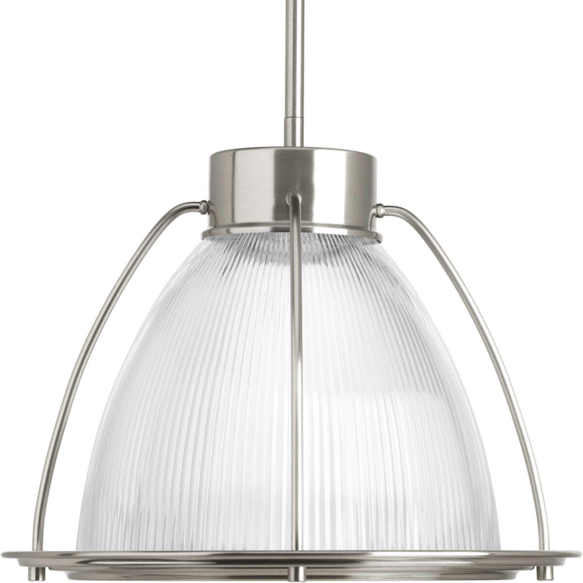 Prismatic Glass LED 12.75 inch Brushed Nickel Pendant Ceiling Light, Progress LED