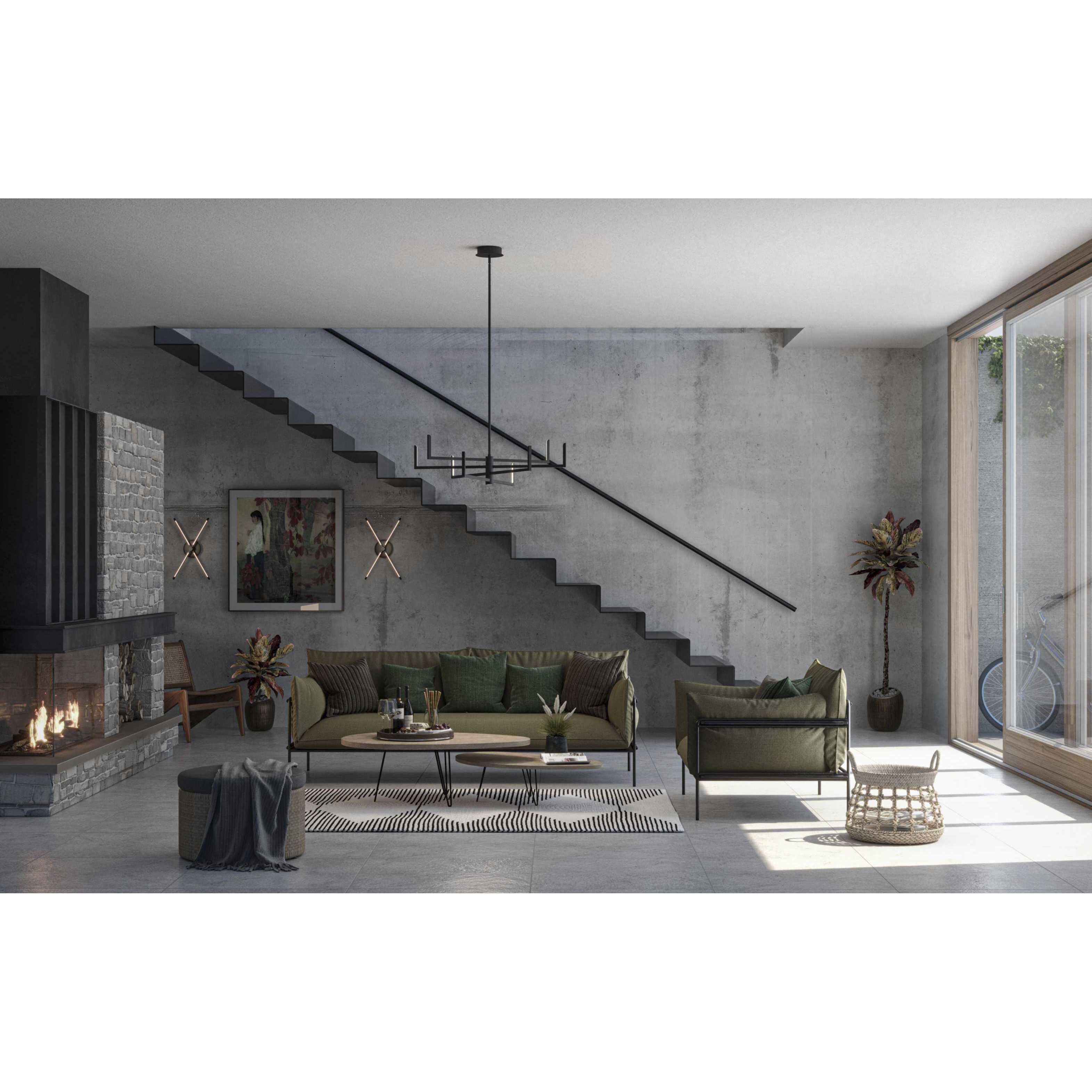 Pivot LED LED 40 inch Black Chandelier Ceiling Light, Progress LED