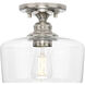 Aiken 1 Light 9 inch Brushed Nickel Flush Mount Ceiling Light
