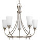 Cantata 5 Light 23 inch Brushed Nickel Chandelier Ceiling Light
