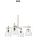 Saffert 4 Light 29 inch Brushed Nickel Chandelier Ceiling Light, Design Series
