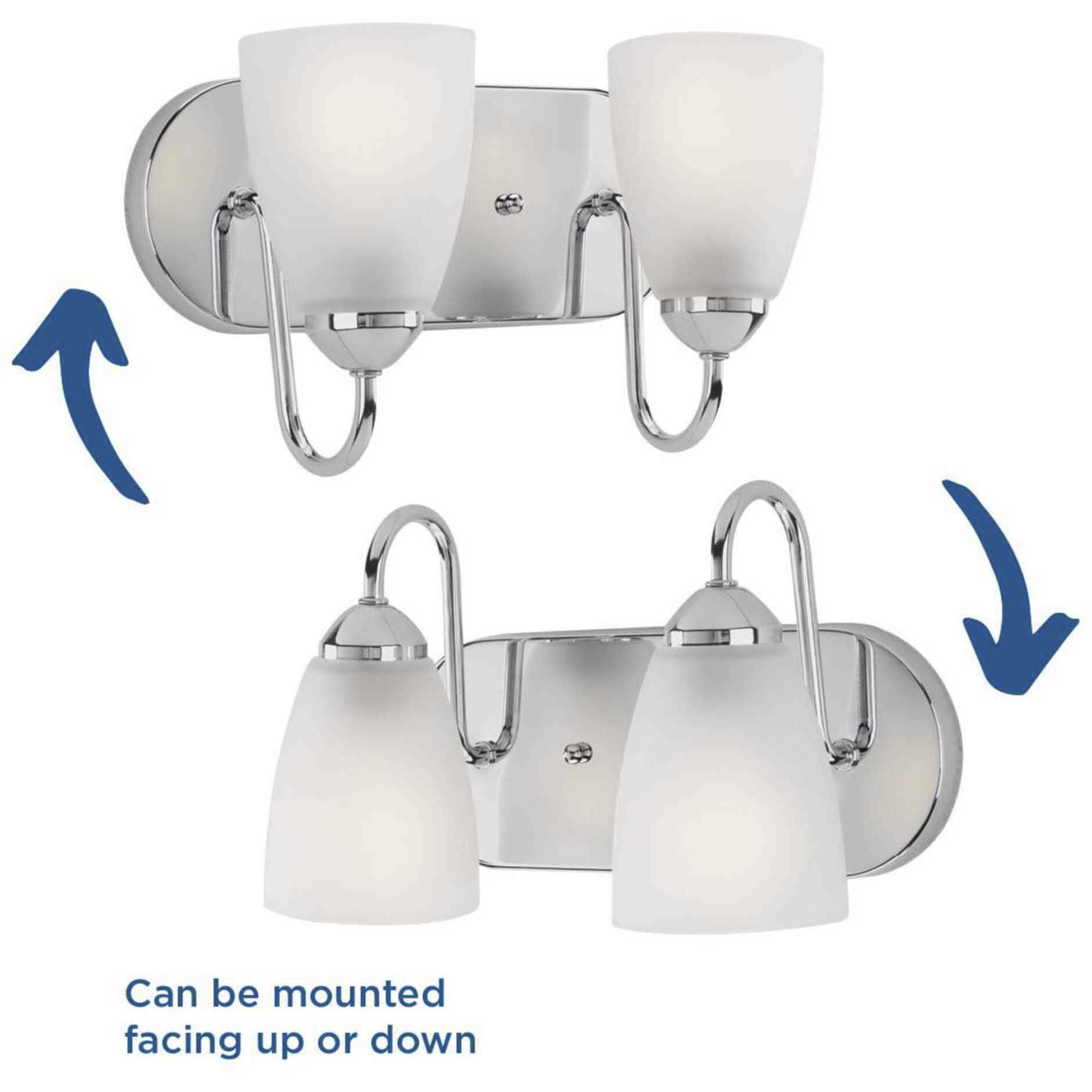 Gather 2 Light 12 inch Polished Chrome Bath Vanity Wall Light in Bulbs Not Included, Standard