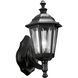 Square 1 Light 14 inch Textured Black Outdoor Wall Lantern
