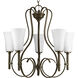 Flirt 5 Light 26 inch Antique Bronze Chandelier Ceiling Light