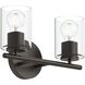 Replay 2 Light 13 inch Antique Bronze Bath & Vanity Light Wall Light