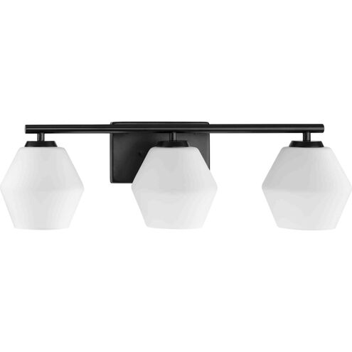 Copeland 3 Light 24 inch Matte Black Vanity Light Wall Light