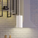 CYL RNDS 1 Light 6 inch White Outdoor Pendant