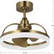Shear 19.56 inch Brushed Bronze with Gold Blades Outdoor Ceiling Fan