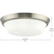 Edessa 3 Light 16 inch Brushed Nickel Flush Mount Ceiling Light