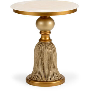 Bradshaw Orrell 25 X 22 inch Cream/Antique Gold Leaf/Gold Details Side Table