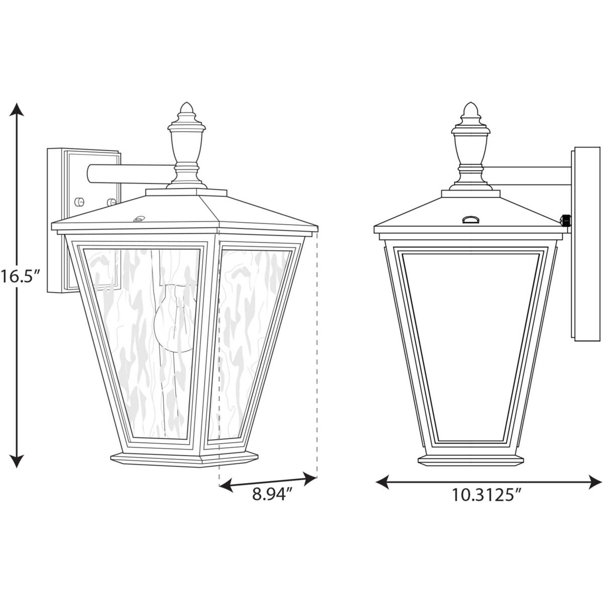 Cardiff Outdoor Wall Lantern in Antique Bronze, with DURASHIELD, Medium