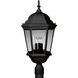 Welbourne 3 Light 26 inch Textured Black Outdoor Post Lantern in Clear Beveled