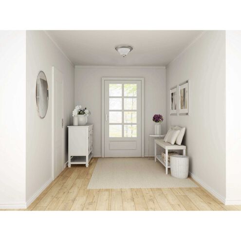 Trinity 1 Light 12.5 inch Brushed Nickel Flush Mount Ceiling Light