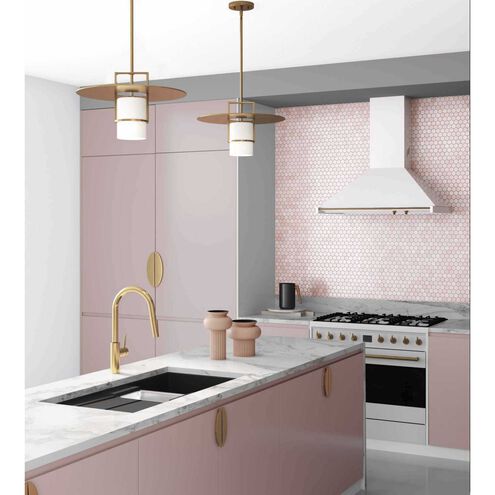 Mystic 1 Light 14 inch Brushed Bronze Pendant Ceiling Light