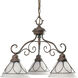 Verona 3 Light 23 inch Cobblestone Chandelier Ceiling Light