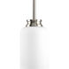 Orbitz 1 Light 4 inch Brushed Nickel Mini-Pendant Ceiling Light