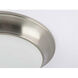 Etched Glass Close-to-Ceiling 1 Light 11.5 inch Brushed Nickel Flush Mount Ceiling Light