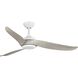 Conte 52 inch Satin White with Washed Oak Blades Outdoor Ceiling Fan