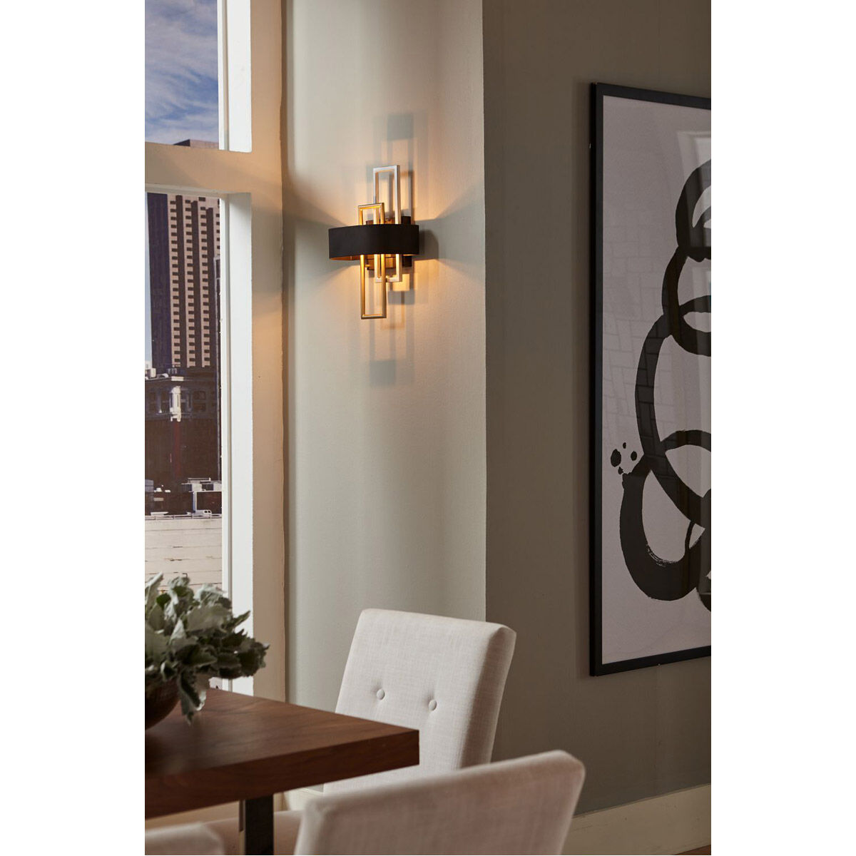 Adagio 2 Light 11 inch Matte Black Wall Sconce Wall Light, Design Series